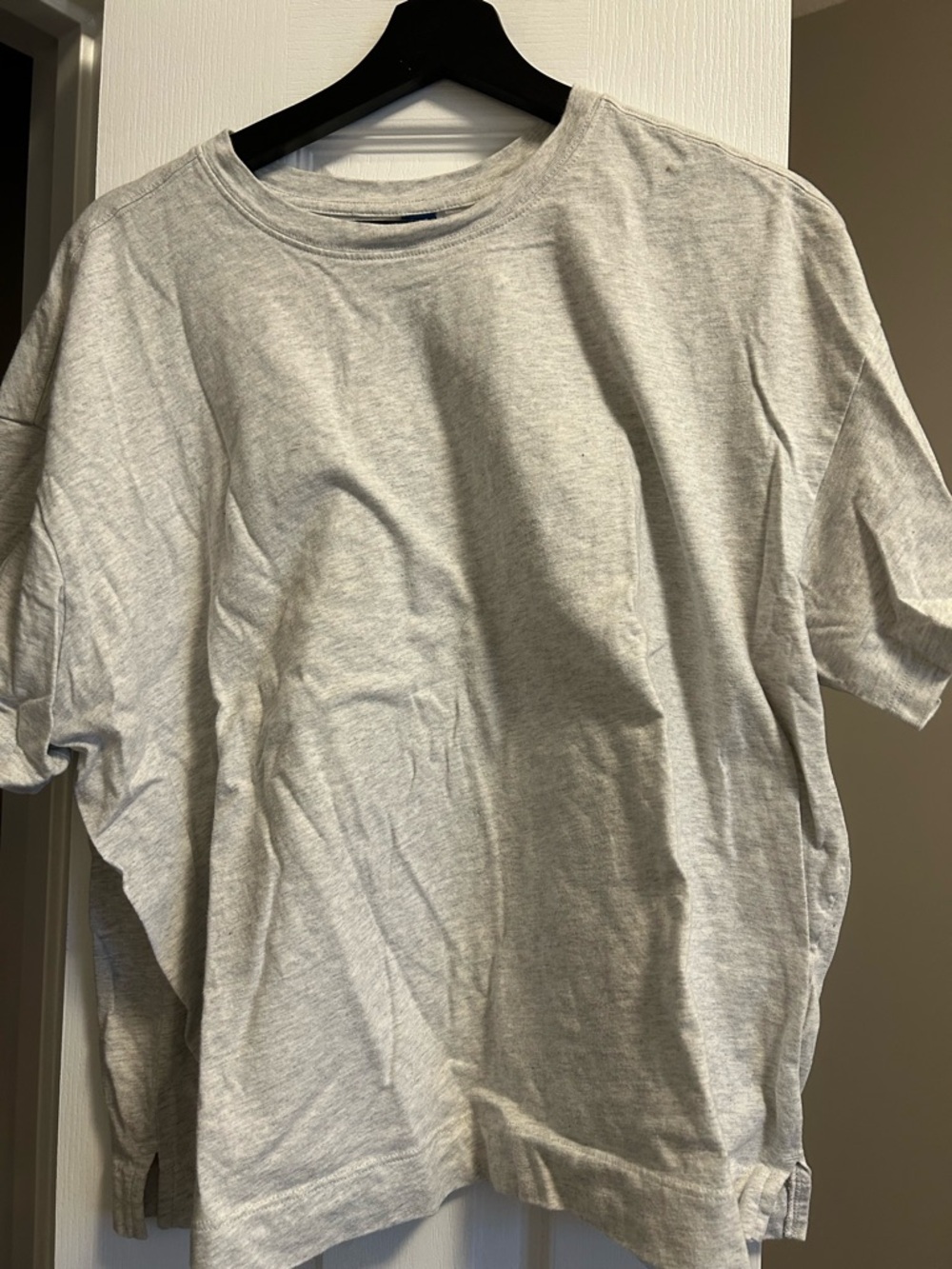 Old Navy Light Gray Short Sleeve Crew T-Shirt